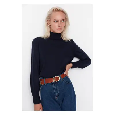 Trendyol Navy Blue Turtleneck Knitwear Sweater