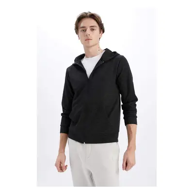 DEFACTO Regular Fit Hooded Zippered Sweatshirt