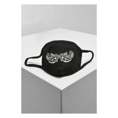 Paisley Moustache Mask Black