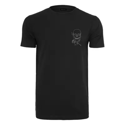 Black T-shirt Skull One Line