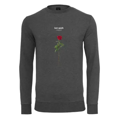 Charcoal Lost Youth Rose Crewneck