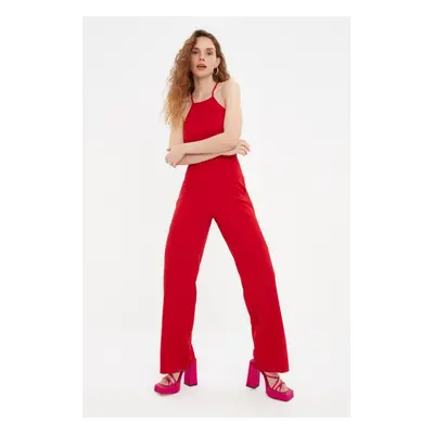 Trendyol Red Halterneck Jumpsuit