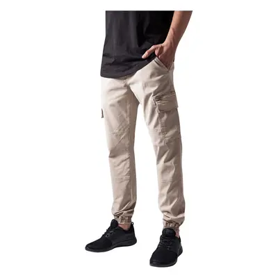 Washed Cargo Twill Jogging Pants Sand