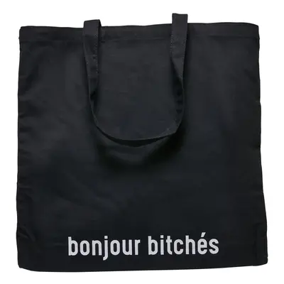 Bonjour Bitches Oversize Canvas Bag Black