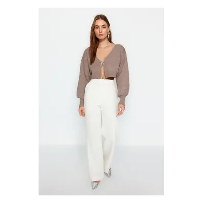 Trendyol Mink Super Crop Alap kötöttáru Cardigan