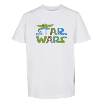 Children's T-shirt with colorful Star Wars logo white