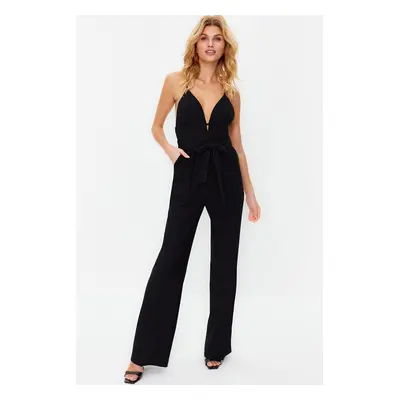 Trendyol Black Window/Cut Out Detailed Woven Jumpsuit