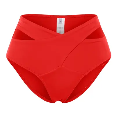 Trendyol Red Cut Out/Windowed High Waist Regular Bikini Bottom