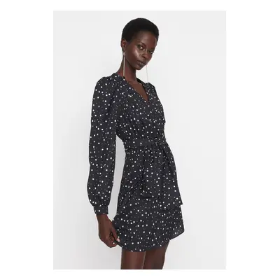 Trendyol Black Tie Detailed Woven Dress