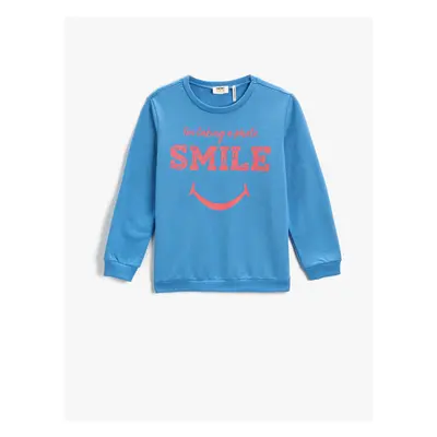 Koton Sweatshirt Long Sleeve Printed Crew Neck