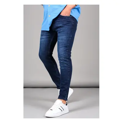 Madmext Blue Slim Fit Men's Jeans