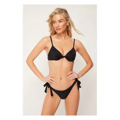 Trendyol Black Tied Regular Bikini Bottom