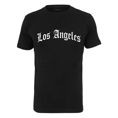 Black T-shirt with Los Angeles written on it