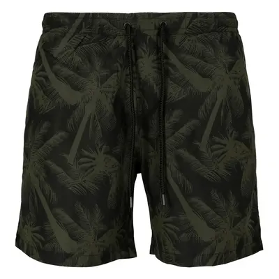 Palm/olive swim shorts