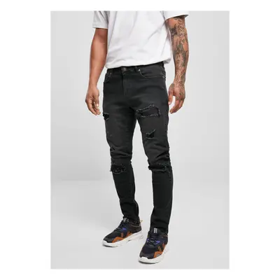 Men's Heavy Destroyed Jeans Black