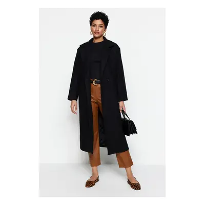 Trendyol Black One-Button Lined Coat