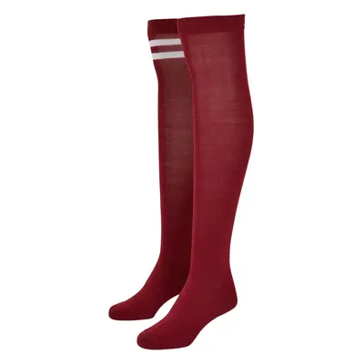 Women's College Socks 2-Pack Burgundy