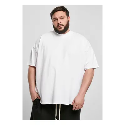 Oversized T-shirt with neckline and neck white