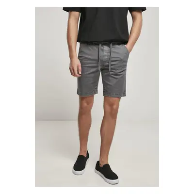 Stretch Twill Joggshorts Light Asphalt