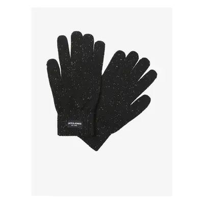 Men's Black Checkered Gloves Jack & Jones Cliff - Men