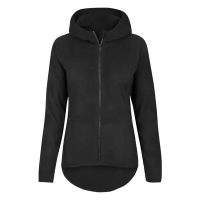 Women's Polar Fleece Zip-Up Hoodie in Black