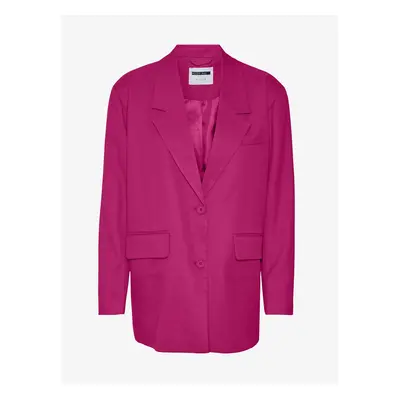 Dark pink women's oversize jacket Noisy May Milla - Women