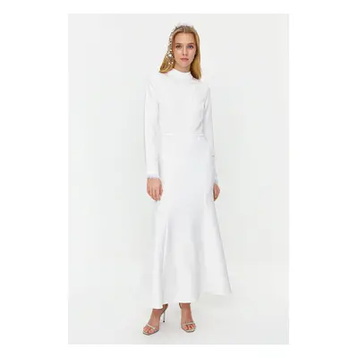 Trendyol White Wedding/Special Day Woven Bride Evening Dress