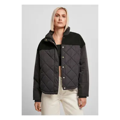 Women's Oversized Diamond Quilt Puffer Jacket Black