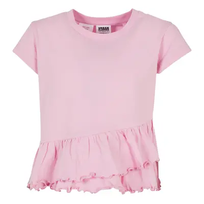 Girls' Organic T-Shirt Volant Girls Pink