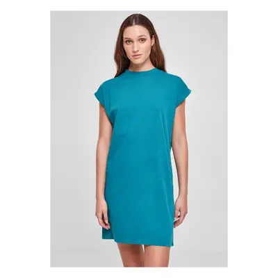 Women's Turtle Extended Shoulder Dress - Blue-Green