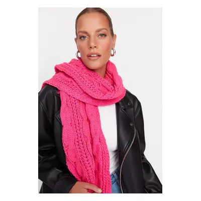 Trendyol Fuchsia Knit Detailed Knitwear Scarf