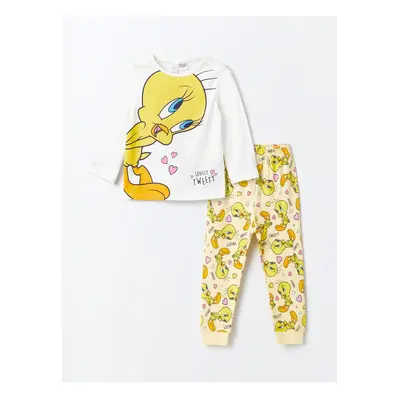 LC Waikiki Tweety Printed Baby Girl Pajamas Set