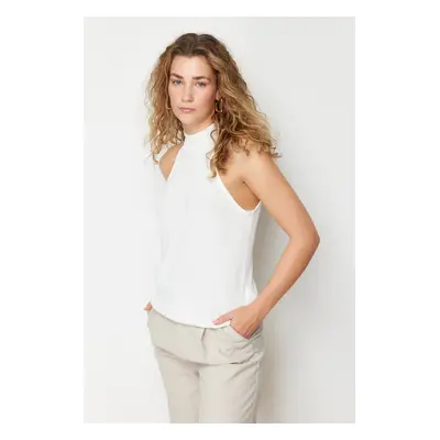 Trendyol Ecru Halter Neck Basic Knitwear Blouse