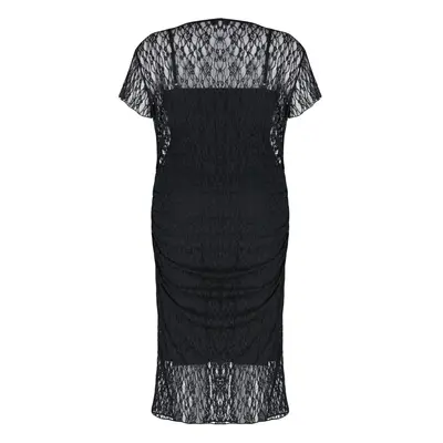 Trendyol Curve Black Lace Midi Knitted Dress