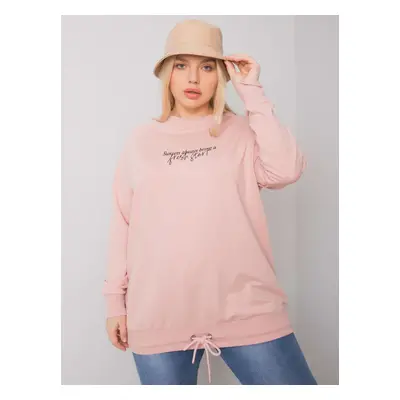 Dust pink women's sweatshirt larger size