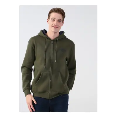 Lee Cooper Men's Hooded Khaki Sweatshirt Lcm Pauls Khaki