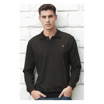 V4007 DEWBERRY MEN'S SWEATSHIRT-PLAIN BLACK