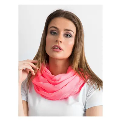 Fluo pink scarf with rhinestones