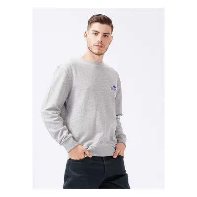 Lee Cooper Men's O Neck Gray Melange Sweatshirt Lcm Neil Grä° Melange