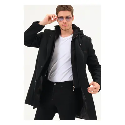 PLT8371 DEWBRRY MEN'S COAT-DARK BLACK