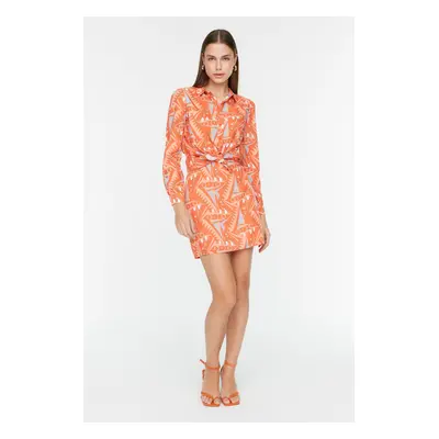 Trendyol Orange Printed Skirt