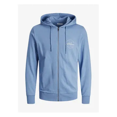 Men's Blue Zip Up Hoodie Jack & Jones Forest - Men