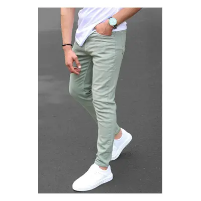 Madmext Men's Green Canvas Slim Fit Pants