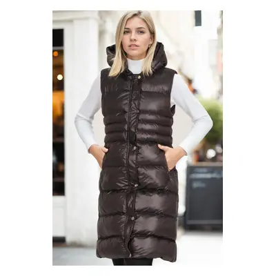 Z6757 DEWBERRY WOMEN'S VEST-DARK BLACK