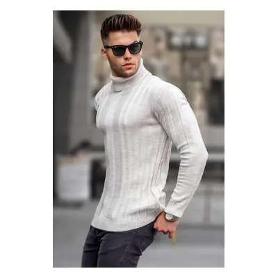 Madmext Stone Color Turtleneck Knitwear Sweater