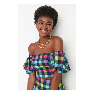 Trendyol Multicolored Square Collar Blouse