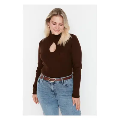 Trendyol Curve Brown Knitwear Sweater