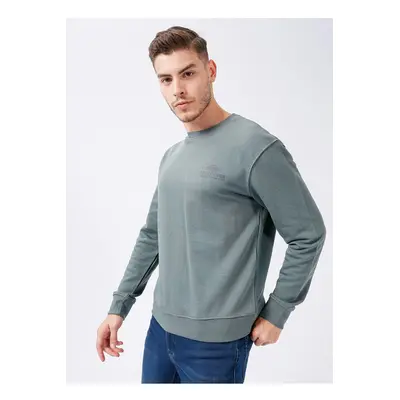 Lee Cooper Men's O Neck Emerald Green Sweatshirt Lcm Neil Emerald