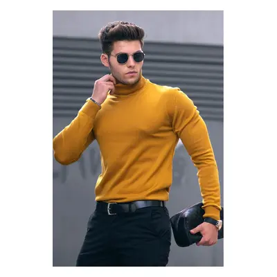 Madmext Mustard Turtleneck Sweater