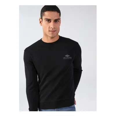 Lee Cooper Men's O Neck Black Sweatshirt Lcm Neil